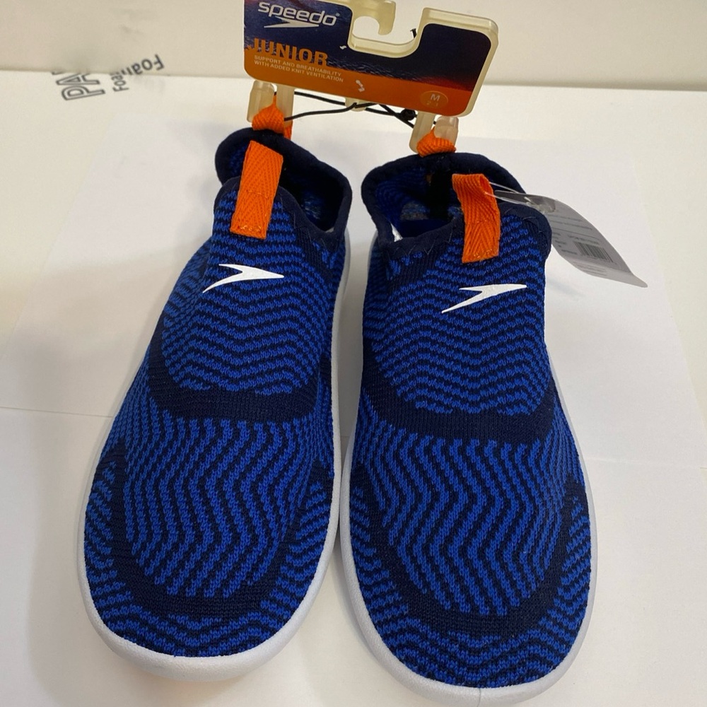 Speedo Surf Strider Ultralight Water Shoes Junior Boys Sz M 2-3 Blue Swim Beach